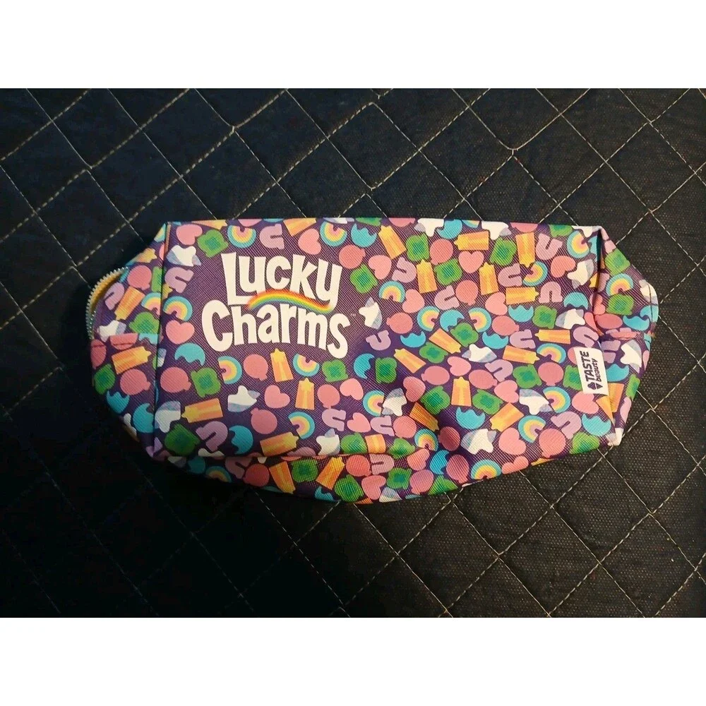 Taste Beauty Lucky Charms Marshmallows Cosmetics Bag Zip Up Pencil Case NWOT